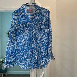 Lilly Pulitzer size small collared button up shirt